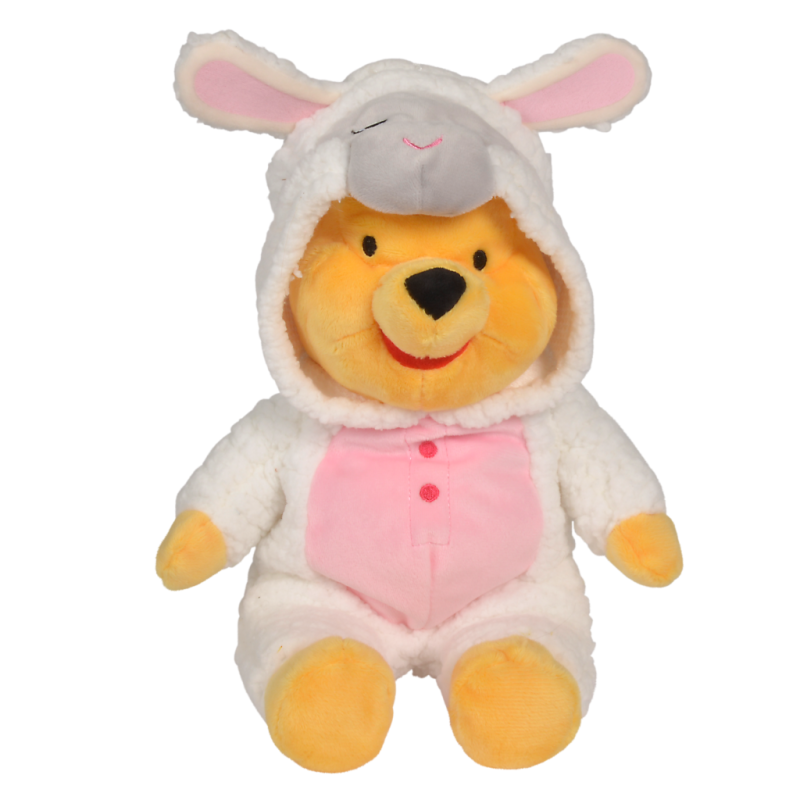  winnie lourson peluche déguisé en mouton blanc 30 cm 